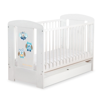 Kinderbed met Lade 120x60 cm - Owls Bigi Zibi & Adele STANDARD Gelukkige Uilen