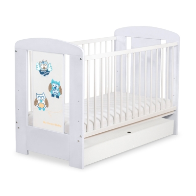 Kinderbed met Lade 120x60 cm - Owls Bigi Zibi & Adele STANDARD Gelukkige Uilen