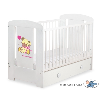Kinderbed met Lade 120x60 cm - Tedy Bear with bow MAXI Bear With Bow