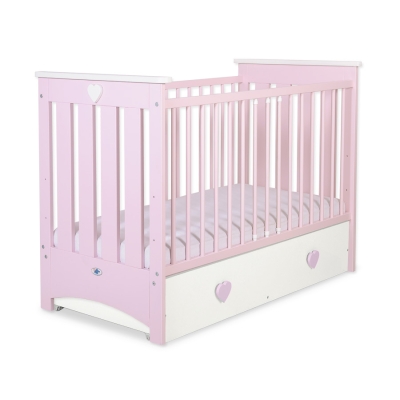 Kinderbed met Lade Roze 120x60 cm  - Lorenzo III MAXI