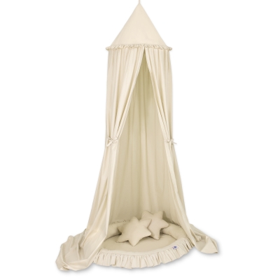 Klamboe met Nest met Ruche + Kussens Beige