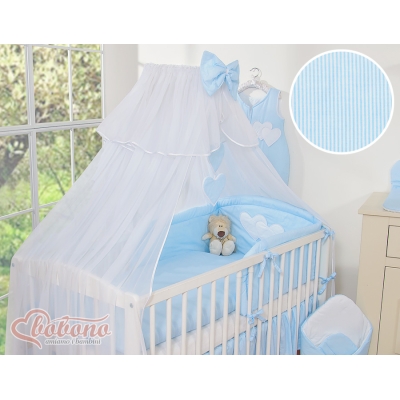 Klamboe van Tule voor Kinderbed - Harten Blauw Snijder Sifonki