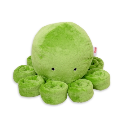 Knuffelige Octopus met Rammelaar Groen