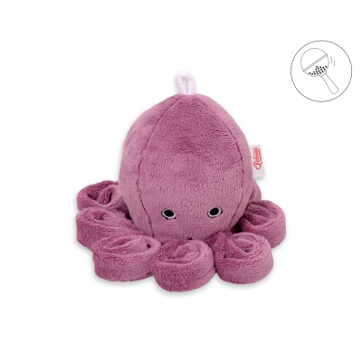 Knuffelige Octopus met Rammelaar Stofroze