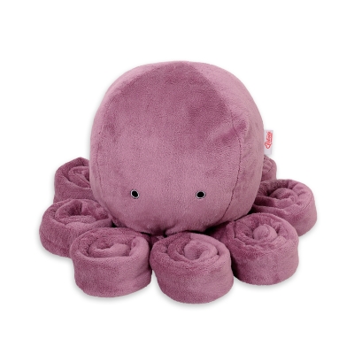 Knuffelige Octopus met Rammelaar Stofroze