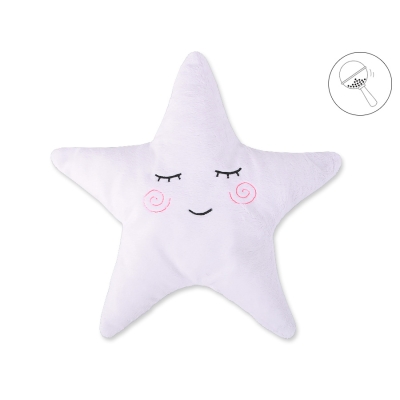 Kussen met Rammelaar LITTLE STAR Wit