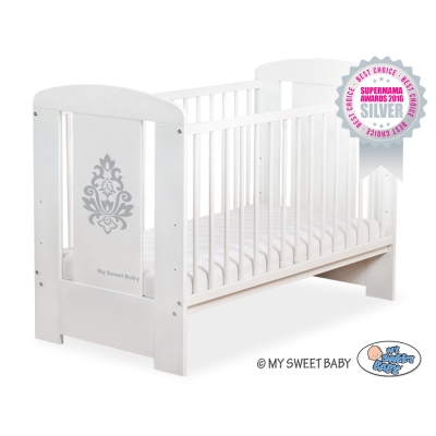 Ledikant 120x60 cm - Glamour Wit Grijs Glamour