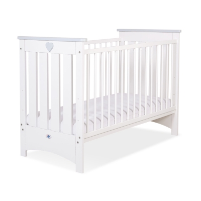 Ledikant 120x60 cm - Lorenzo III Wit Grijs