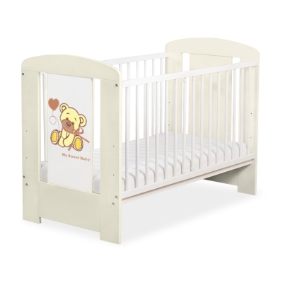 Ledikant 120x60 cm - Tedy Bear with bow Ivoor Bear With Bow