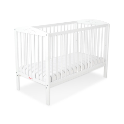 Ledikant Harten 120x60cm Wit