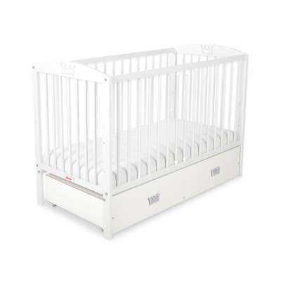 Ledikant met Lade 120x60 cm - Kroontjes -   MAXI