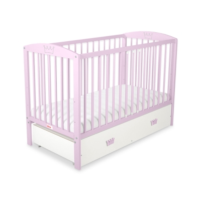 Ledikant met Lade 120x60 cm - Kroontjes -   MAXI