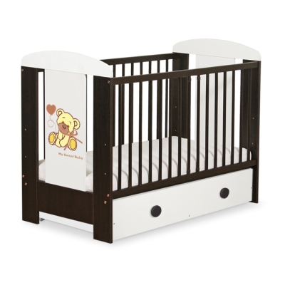 Ledikant met Lade 120x60 cm - Tedy Bear with bow MAXI Bear With Bow