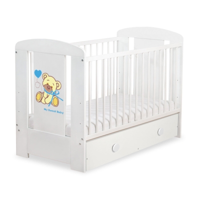 Ledikant met Lade 120x60 cm - Tedy Bear with bow MAXI Bear With Bow