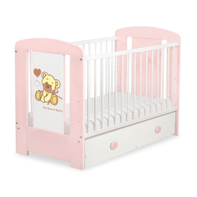 Ledikant met Lade 120x60 cm - Tedy Bear with bow MAXI Bear With Bow