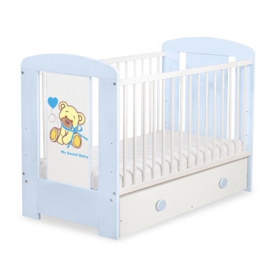 Ledikant met Lade 120x60 cm - Tedy Bear with bow MAXI Bear With Bow