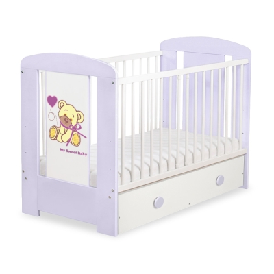 Ledikant met Lade 120x60 cm - Tedy Bear with bow MAXI Bear With Bow