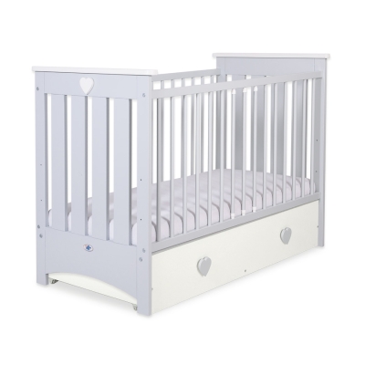 Ledikant met Lade Grijs 120x60 cm- Lorenzo III MAXI
