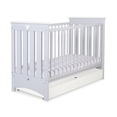 Ledikant met Lade Grijs 120x60 cm - Lorenzo III STANDARD