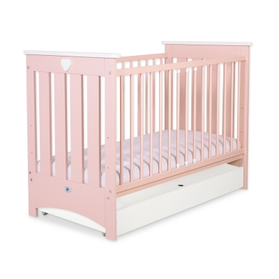 Ledikant met Lade Pastelroze 120x60 cm - Lorenzo STANDARD