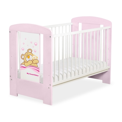 Ledikant Tedy Bear Barnaba 120x60 cm Roze Teddy Bear Branaba