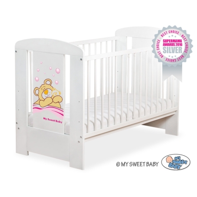 Ledikant Tedy Bear Barnaba 120x60 cm Wit Teddy Bear Branaba