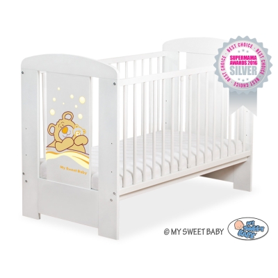 Ledikant Tedy Bear Barnaba 120x60 cm Wit Teddy Bear Branaba