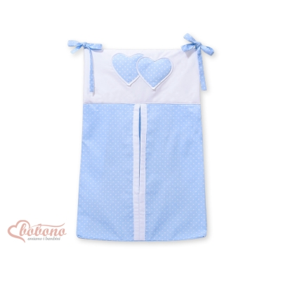 Luiertas - Harten Mint Blauw Polkaprikker