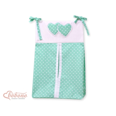 Luiertas - Harten Mint Polkaprikker