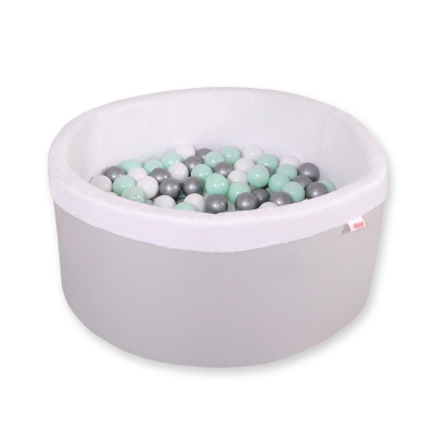 Minky Ballenbak met Ballen 200 st Grijs