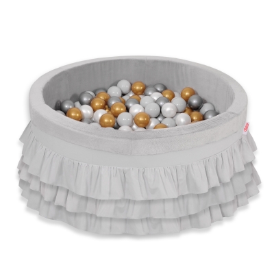 Minky Ballenbak met Ballen 4x50 st Grijs