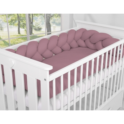 My Sweet Baby Gevlochten Bedbumper voor Babybed 180 cm Pastelviolet