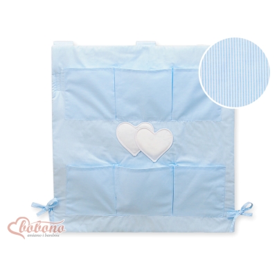 Opbergtas voor Babybed - Harten Blauw Snijder