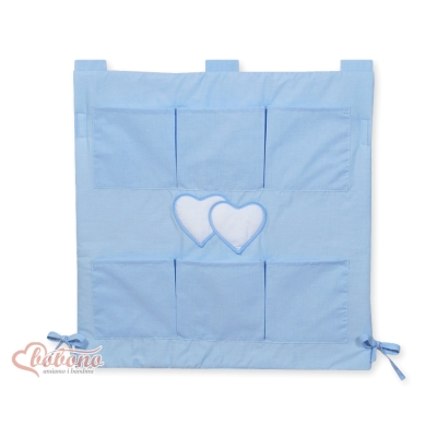 Opbergtas voor Ledikant - Harten Blauw