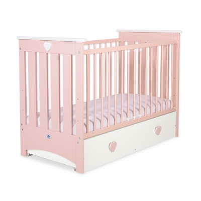 Pastelroze Kinderbed 120x60 cm met Lade - Lorenzo III MAXI