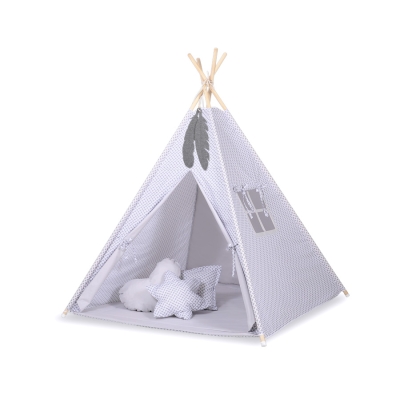 Set: Tipi-tent Speelkleed Grijs