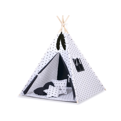 Set: Tipi-tent Speelkleed Zwart