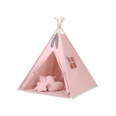 Set: Tipi-tent Speelmat  Kussens Stofroze