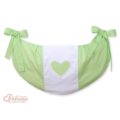 Speelgoedtas voor Babybed - Harten Groen