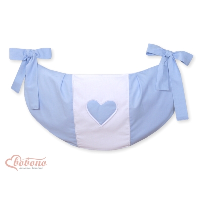 Speelgoedtas voor Ledikant - Harten Blauw