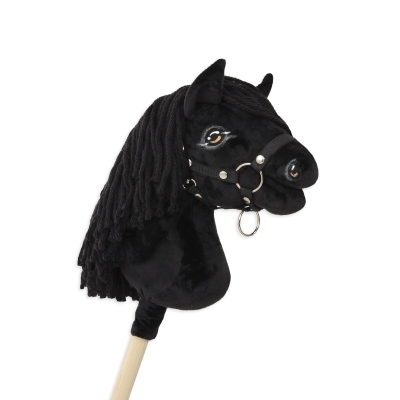 Stokpaard Hobby Paard Zwart A4