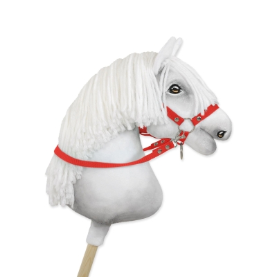 Teugels voor stokpaard Rood