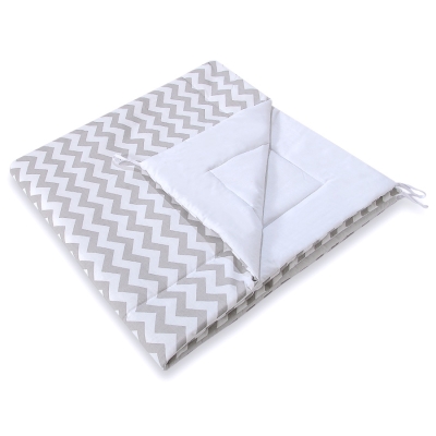 Tipi Tent Dubbelzijdige Speelmat Grijs Zigzag