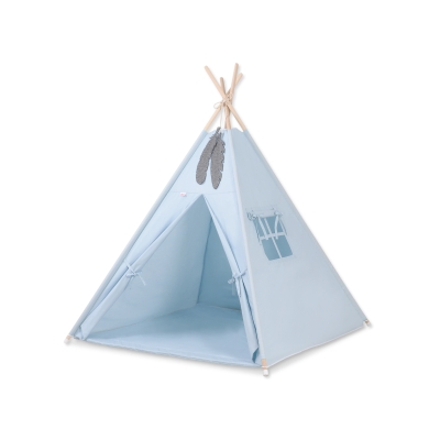 Tipi-tent met Speelmat  Blauw
