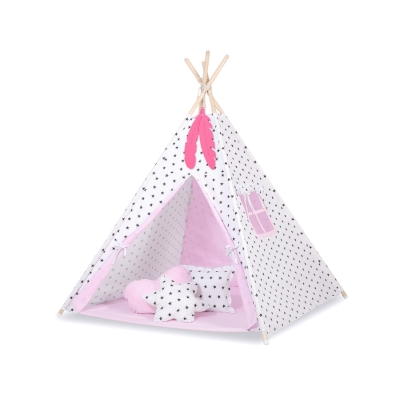 Tipi-tent met Speelmat  Roze