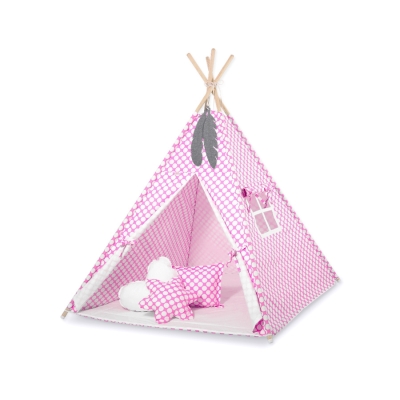 Tipi-tent met Speelmat  Roze