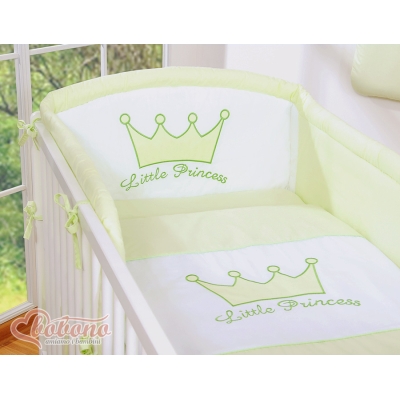 Universele Bedbumper voor Babybed -  Groen Little Prince Princess