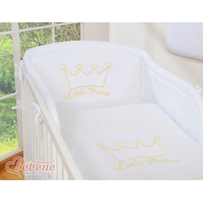 Universele Bedbumper voor Kinderbed -  Wit Little Prince Princess