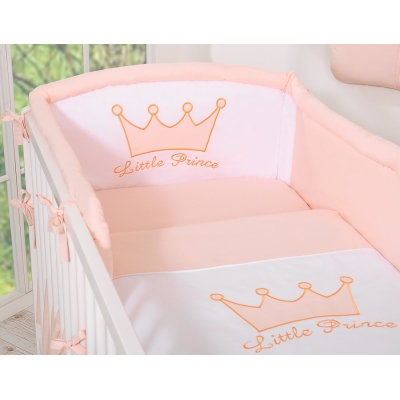 Universele Bedomrander voor Babybed -  Poederroze Little Prince Princess