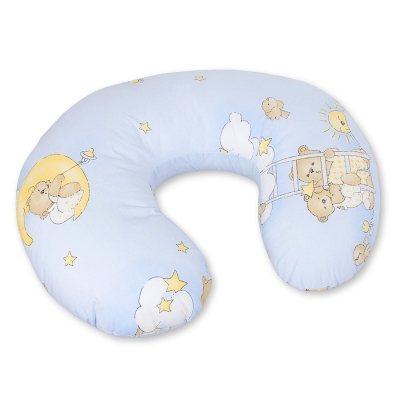 Voedingskussen voor Baby - Harten Blauw